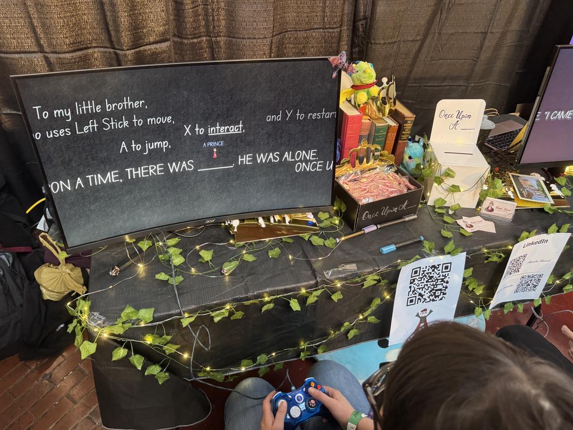 The display table for Once Upon A ___ at BostonFIG 2024